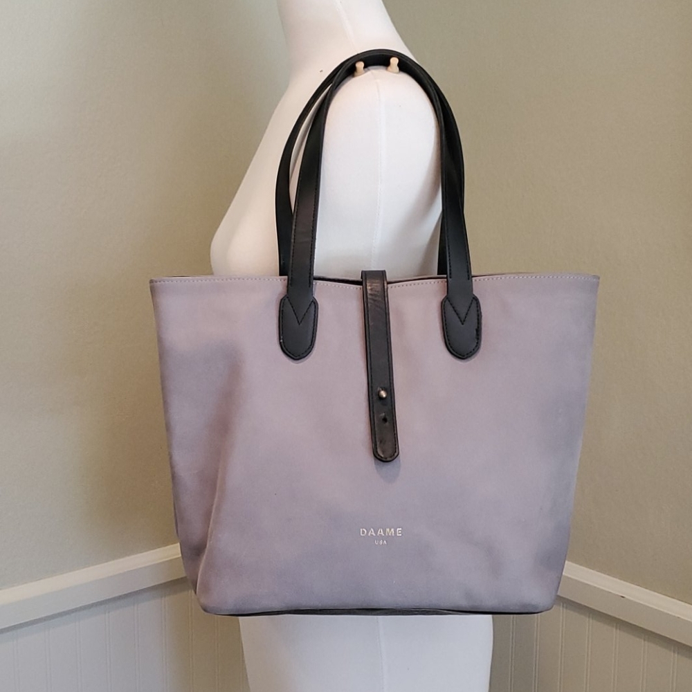 DAAME leather laptop tote